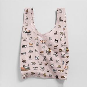 NWT BAGGU Standard Printed Reusable Tote Cat (Graphic Dictionary)